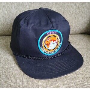 CTMI Hat Cap Snap Back Black Patch Gears That Turn The World Mens OS Vintage 1x